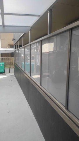 堺市・Ｙ様マンション　駐輪スペース＋目隠しフェンス取付工事